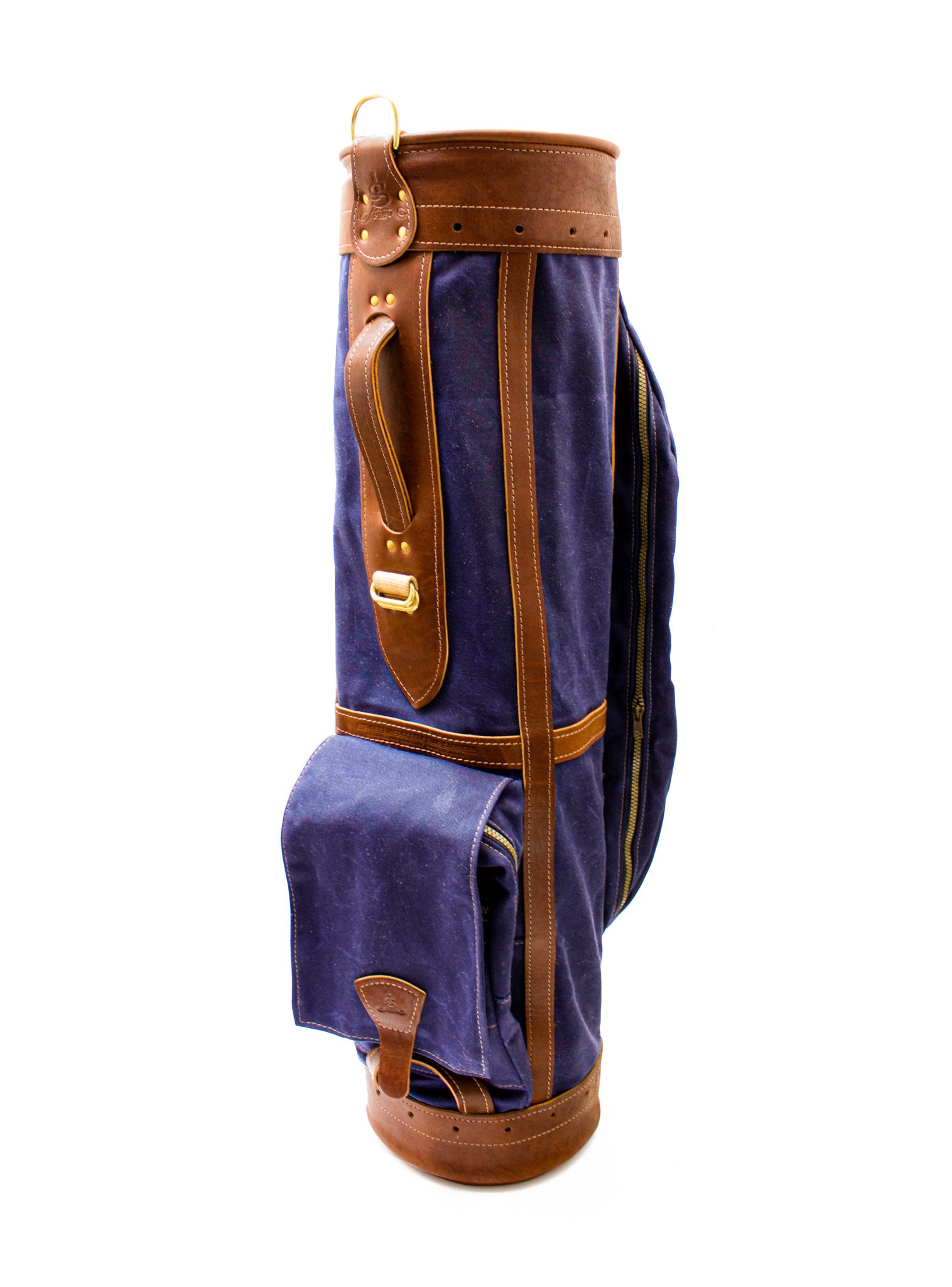 Piel Leather 34 Classic Deluxe Golf Bag, Saddle