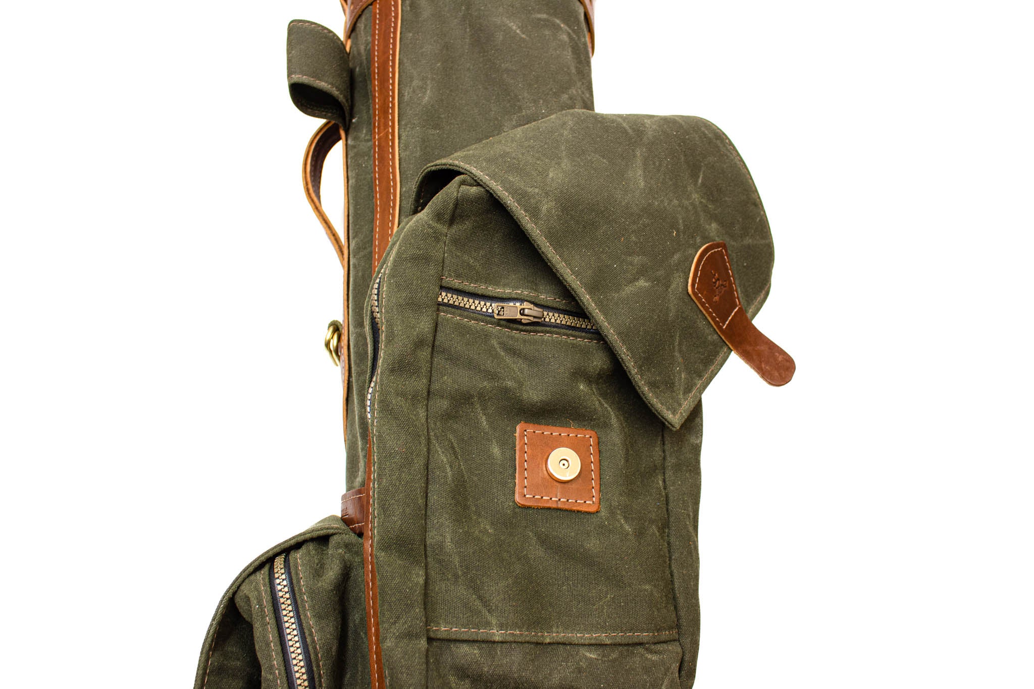 Field Tan Waxed Duck/Brown/Croc Leather Trim Sunday Golf Bag – Steurer & Co.
