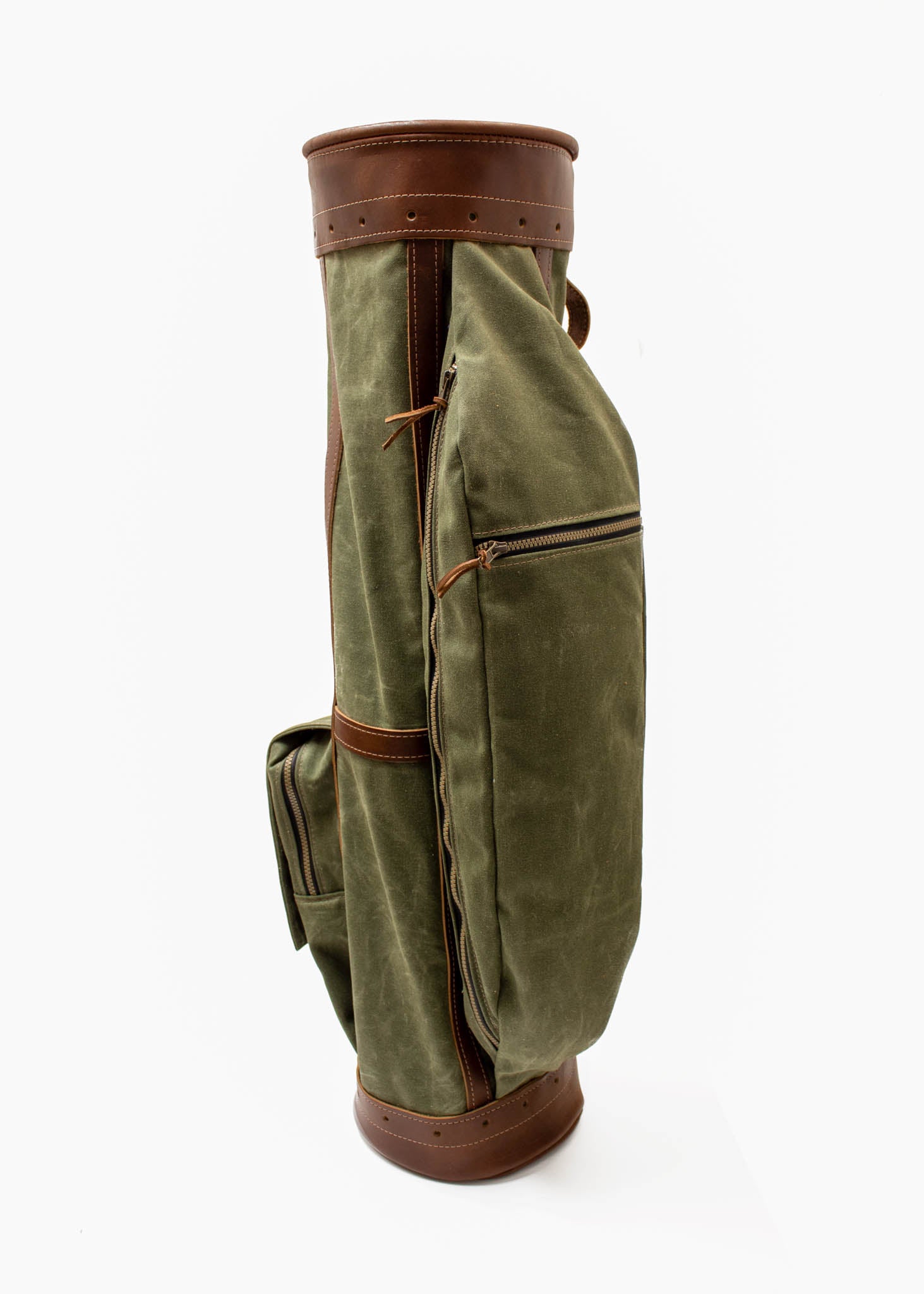 Olive Waxed Canvas Staff Golf Bag- Steurer & Jacoby