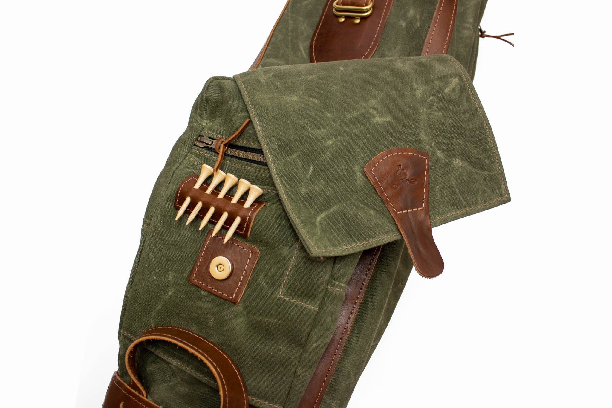 Handmade Canvas & Leather Stand Bag Classic Style Golf 