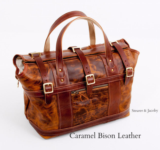 Caramel Leather Travel Bag