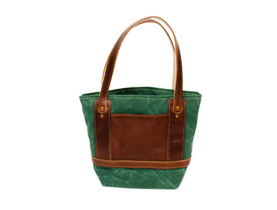 Spruce Green Waxed Canvas & Leather Purse- Steurer & Jacoby