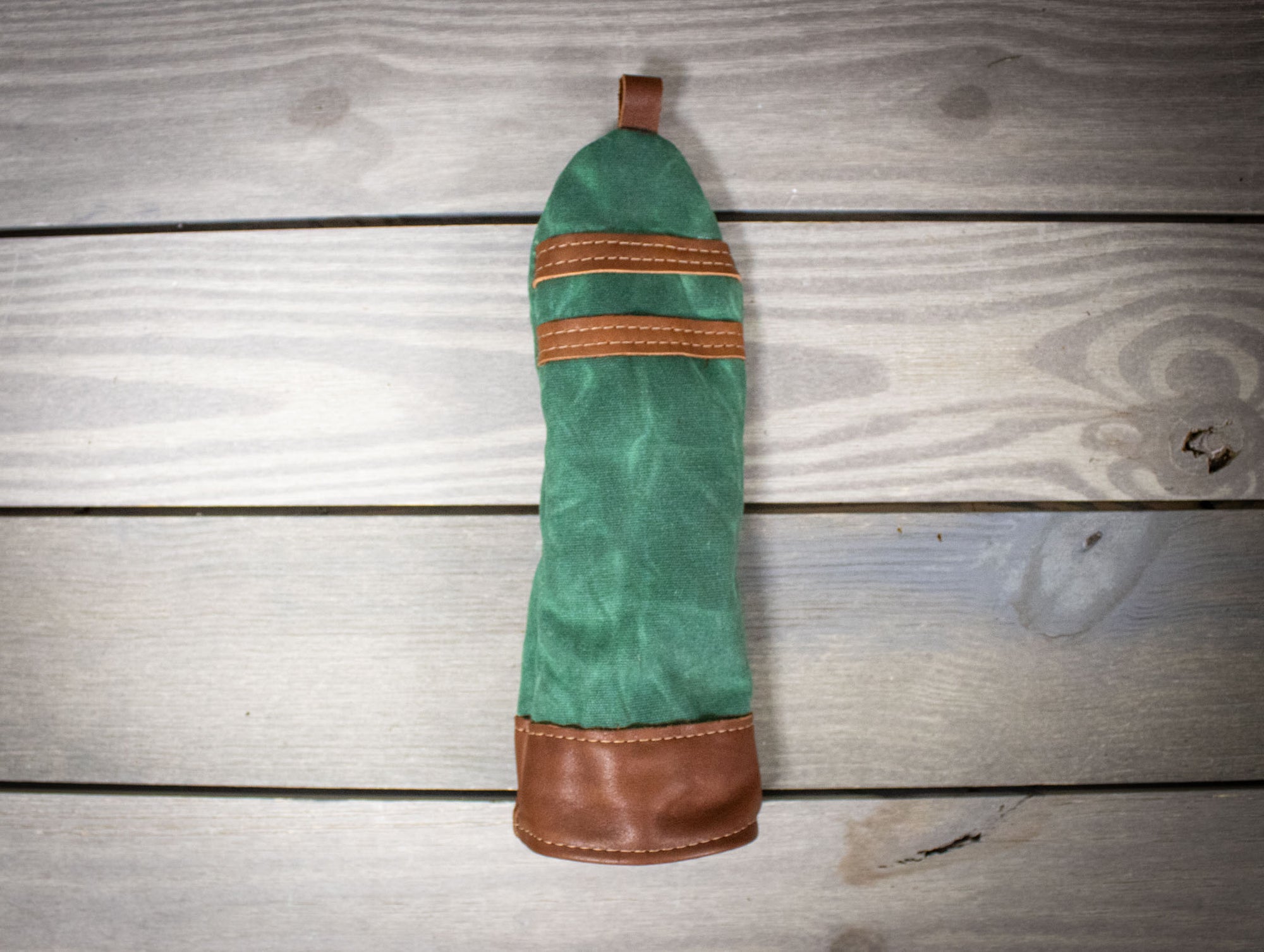 Spruce Green and Natural Leather Traditional Hybrid Cover- Steurer & Jacoby