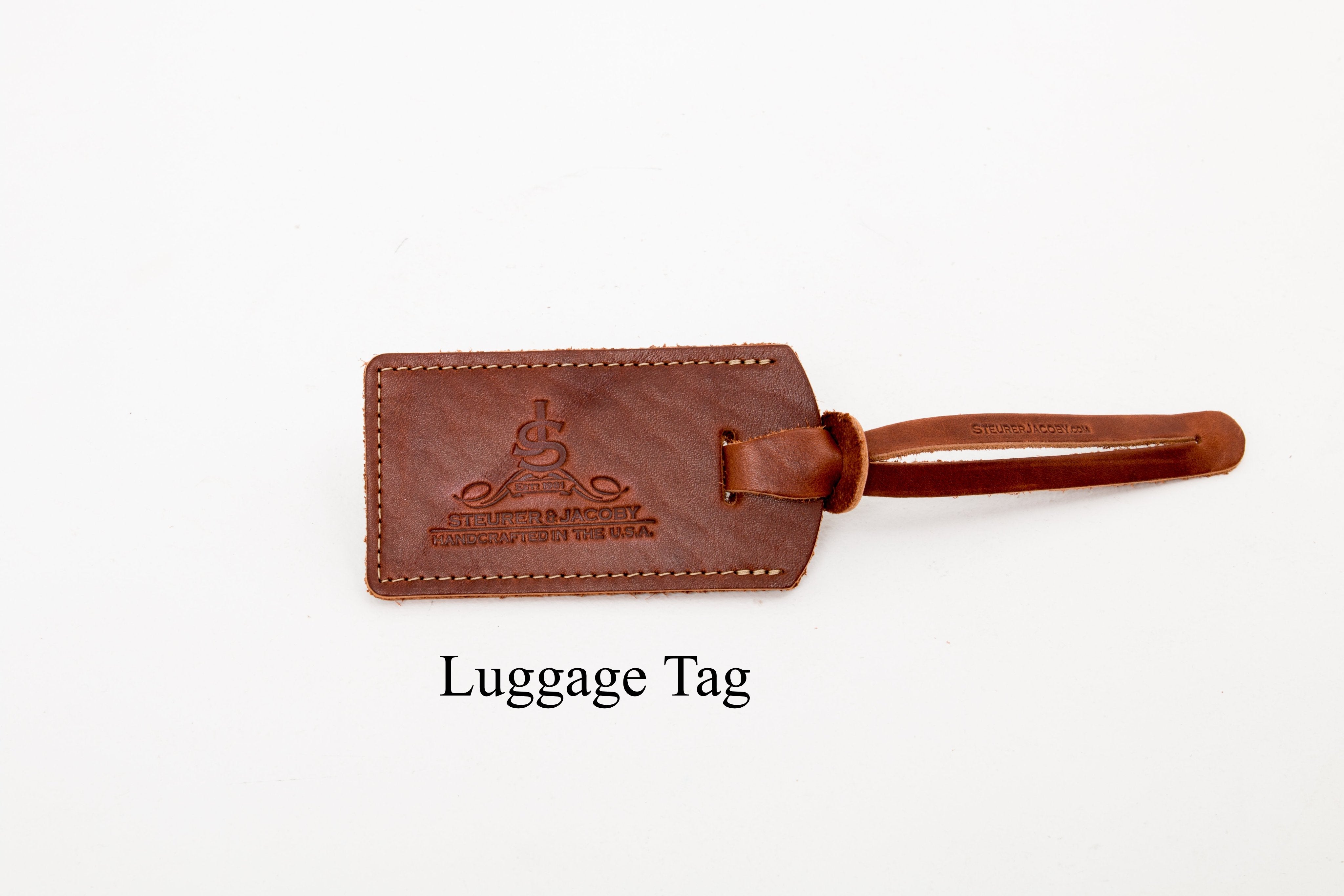 Pebble Beach Leather Luggage Tag