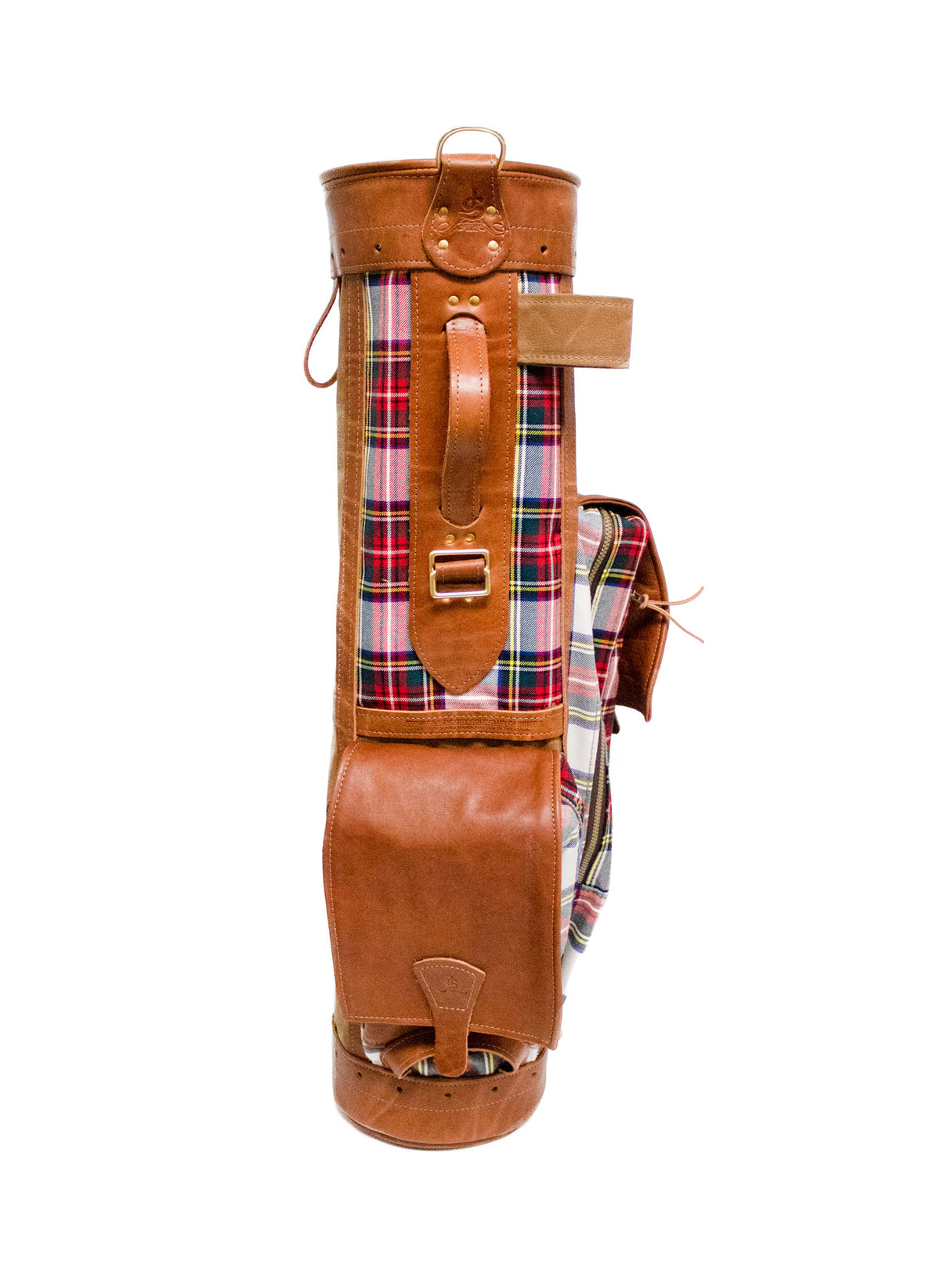 Stewart Dress Modern Tartan & Leather Airliner Style Golf Bag- Steurer & Jacoby