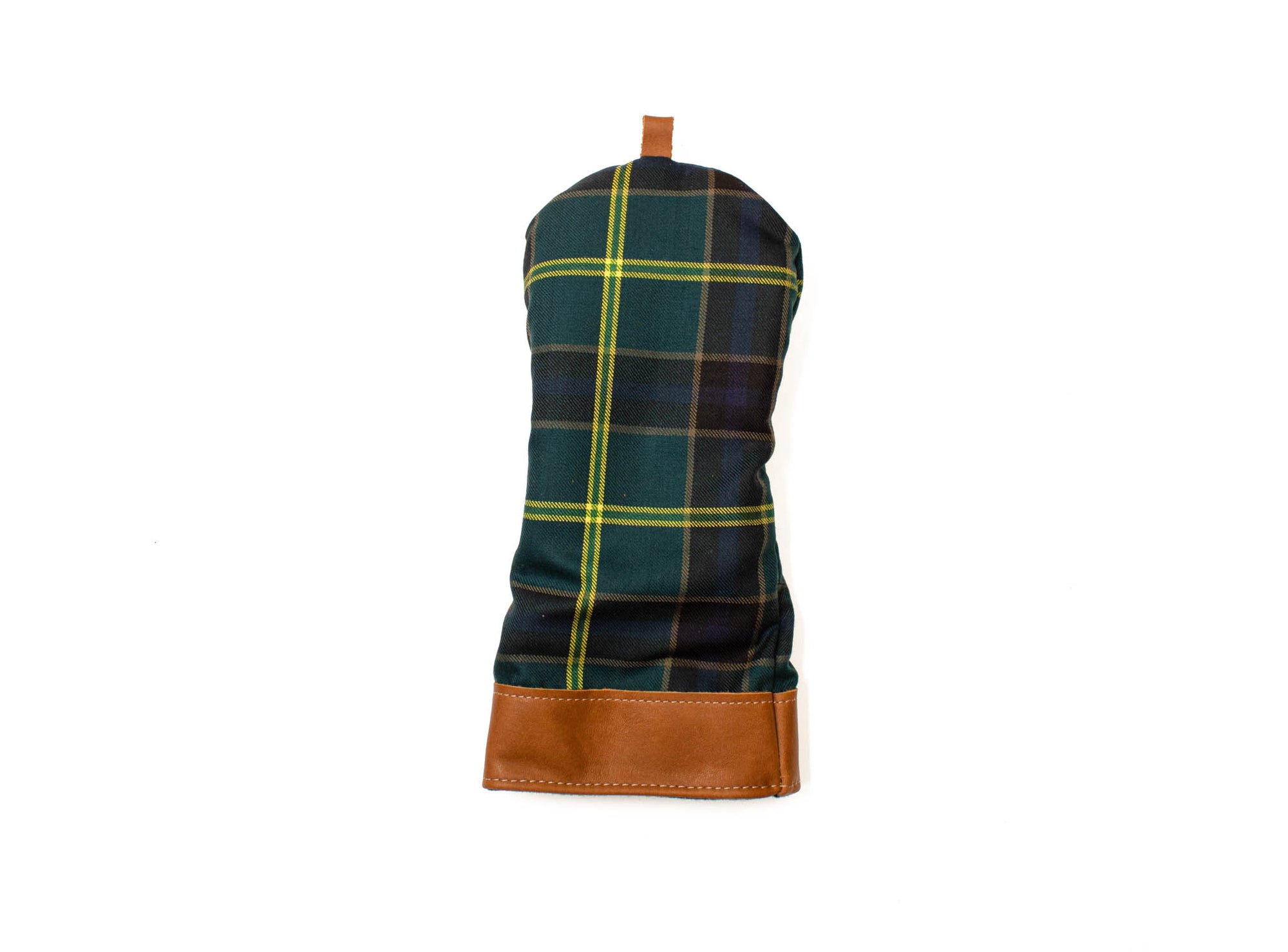 Leather & Tartan Driver Cover- US Army Tartan- Steurer & Jacoby